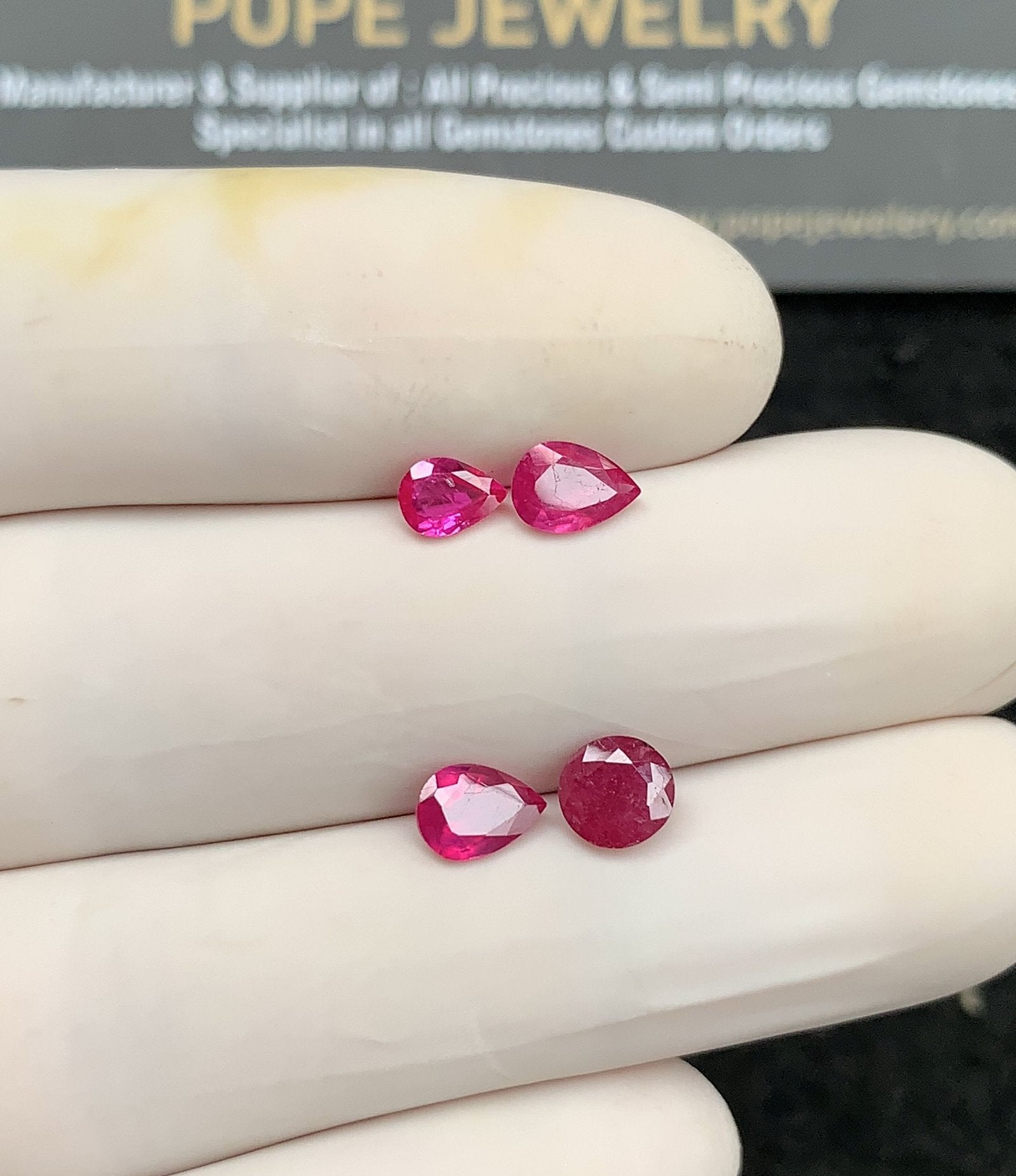 Natural Pink Tourmaline Gemstone Faceted Cut Mix Shape High Quality Loose Gemstones For Jewelry Making 5-6 MM Size 4 Pc SM24737