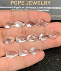 Natural Himalayan Crystal Gemstone Faceted Cut Pear Shape High Quality Loose Gemstones For Jewelry Making 12x7 MM Size 12 Pc SM24741