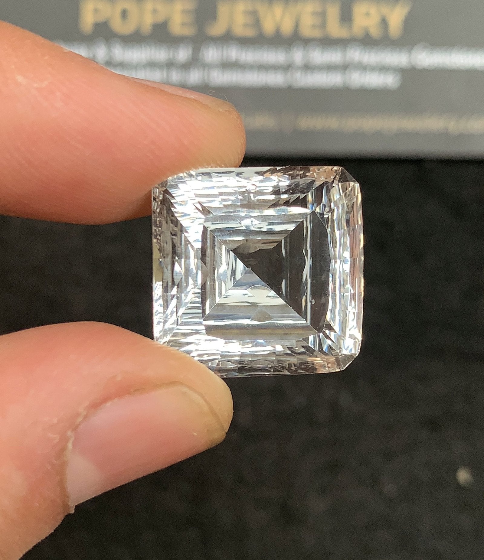 Natural Himalayan Crystal Gemstone Faceted Cut Cushion Shape High Quality Loose Gemstones For Jewelry Making 17x17x11 MM Size 1 Pc SM24743