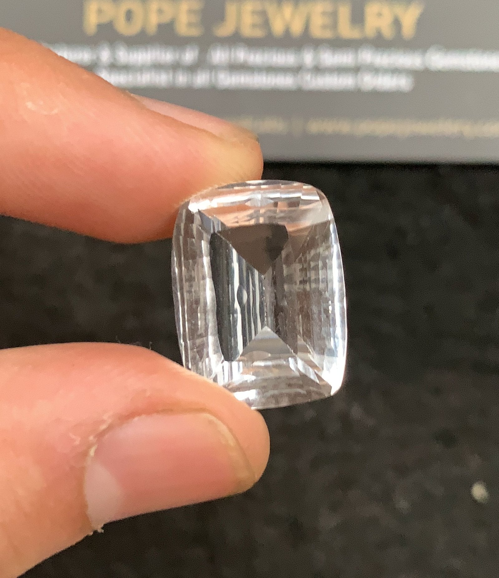 Natural Himalayan Crystal Gemstone Faceted Cut Rectangle Shape High Quality Loose Gemstones For Jewelry Making 18x14x9 MM Size 1 Pc SM24750