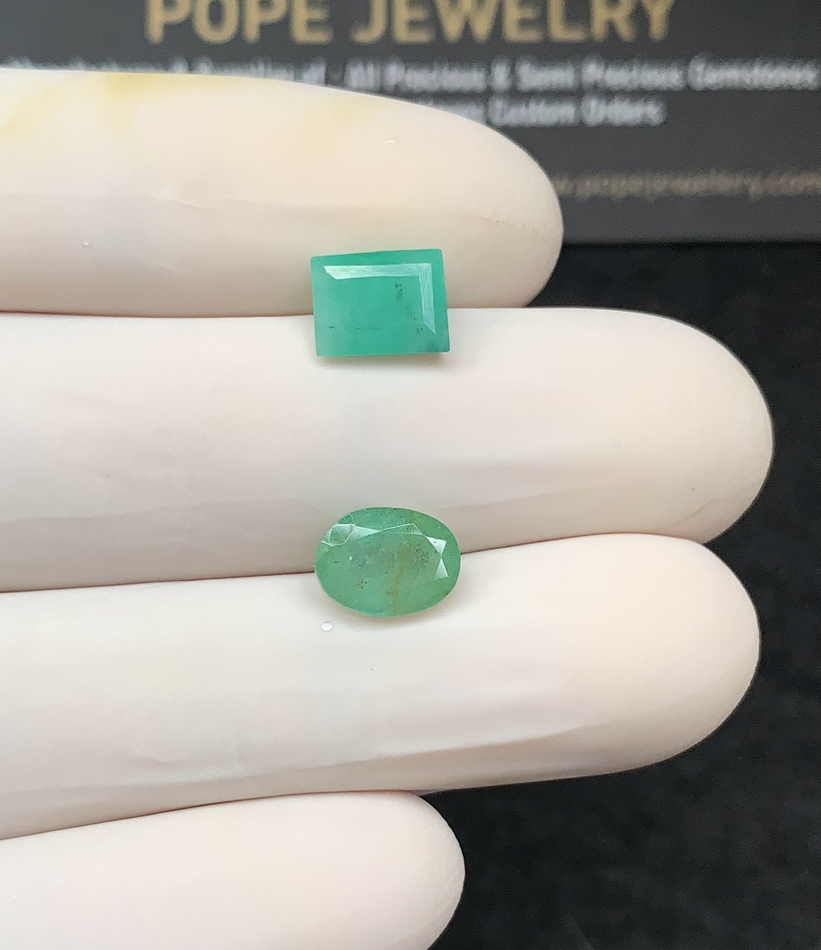 Natural Emerald Gemstone Faceted Cut Mix Shape High Quality Loose Gemstones For Jewelry Making 8-9 MM Size 2 Pc SM24760