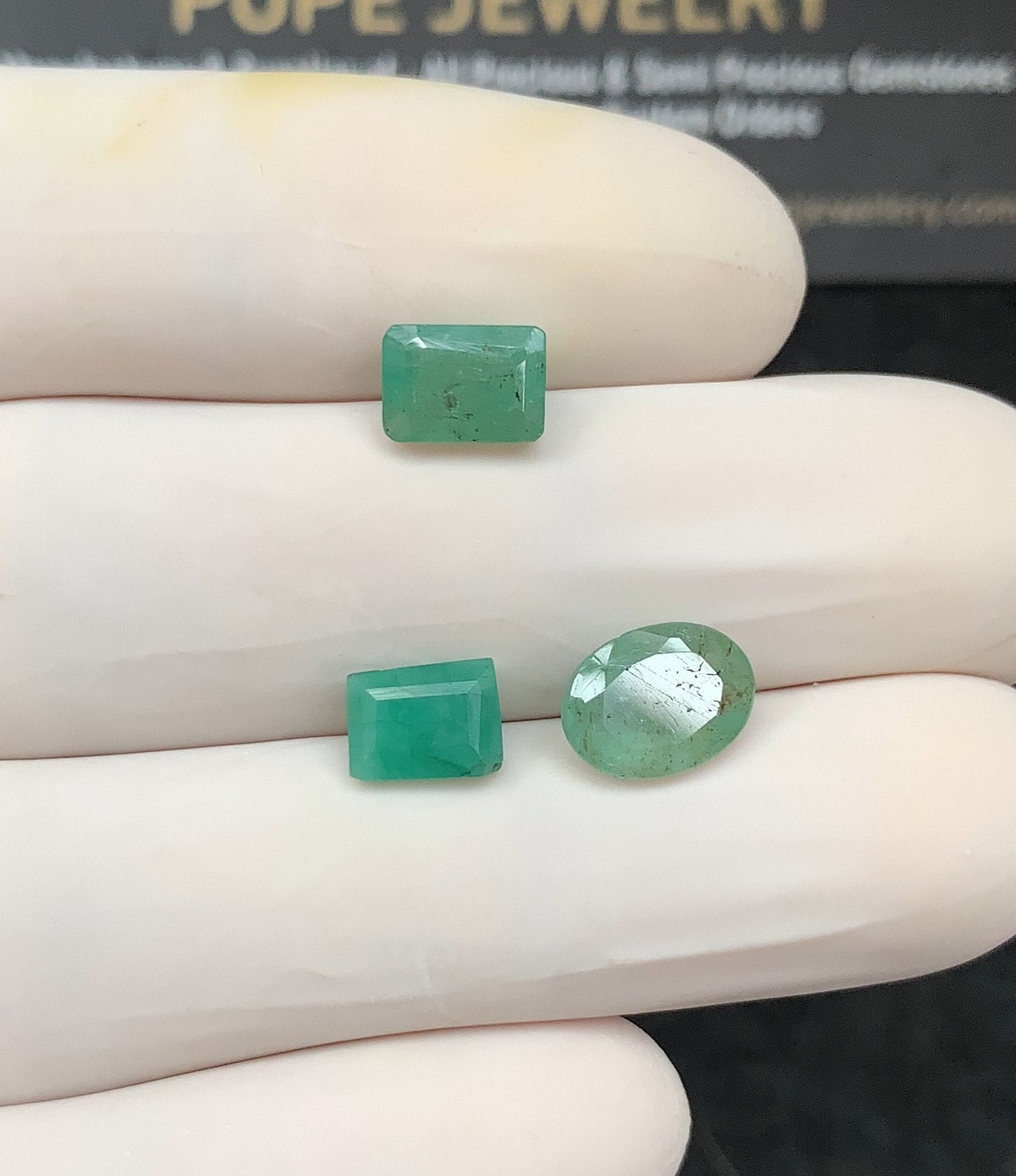 Natural Emerald Gemstone Faceted Cut Mix Shape High Quality Loose Gemstones For Jewelry Making 7-9 MM Size 3 Pc SM24761