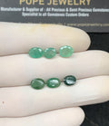 Natural Emerald Gemstone Faceted Cut Oval Shape High Quality Loose Gemstones For Jewelry Making 7-8 MM Size 6 Pc SM24768