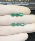 Natural Emerald Gemstone Faceted Cut Oval Shape High Quality Loose Gemstones For Jewelry Making 6-7 MM Size 6 Pc SM24771