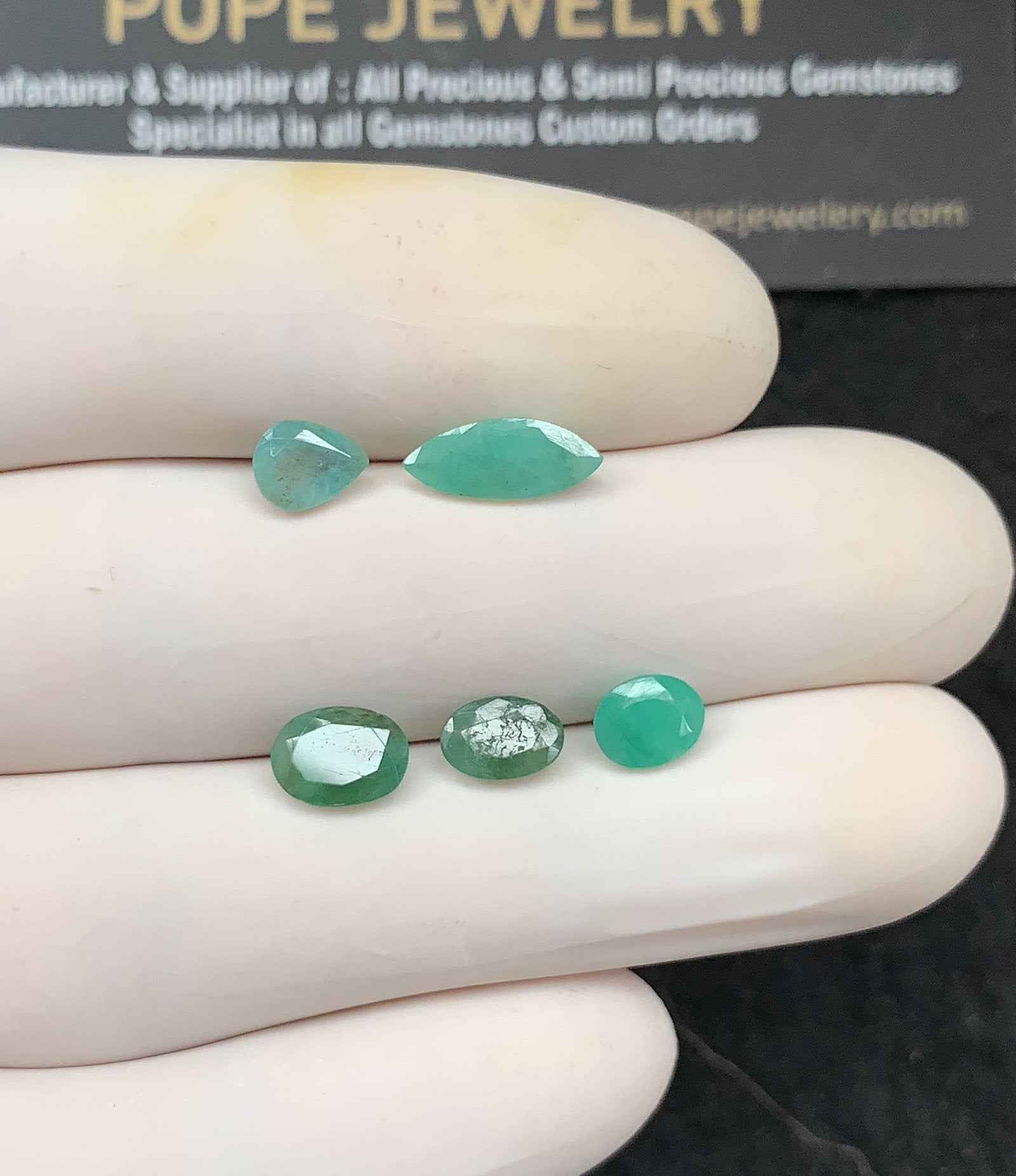 Natural Emerald Gemstone Faceted Cut Mix Shape High Quality Loose Gemstones For Jewelry Making 6-11 MM Size 5 Pc SM24772