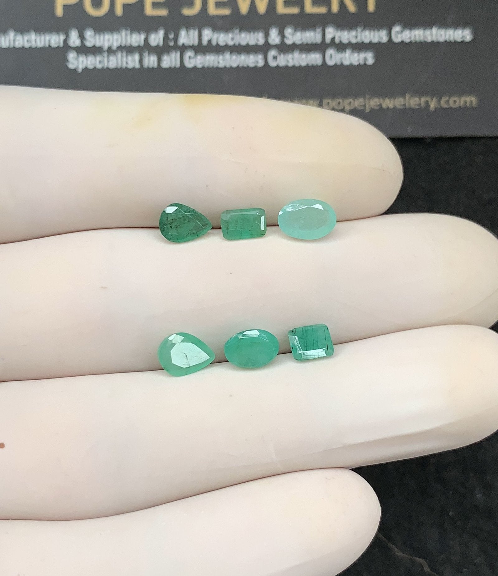 Natural Emerald Gemstone Faceted Cut Mix Shape High Quality Loose Gemstones For Jewelry Making 5-7 MM Size 6 Pc SM24773
