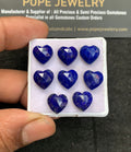 Natural Lapis Lazuli Gemstone Rose Cut Heart Shape Cabochon High Quality Loose Gemstones For Jewelry Making 10 MM Size 8 Pcs V4610