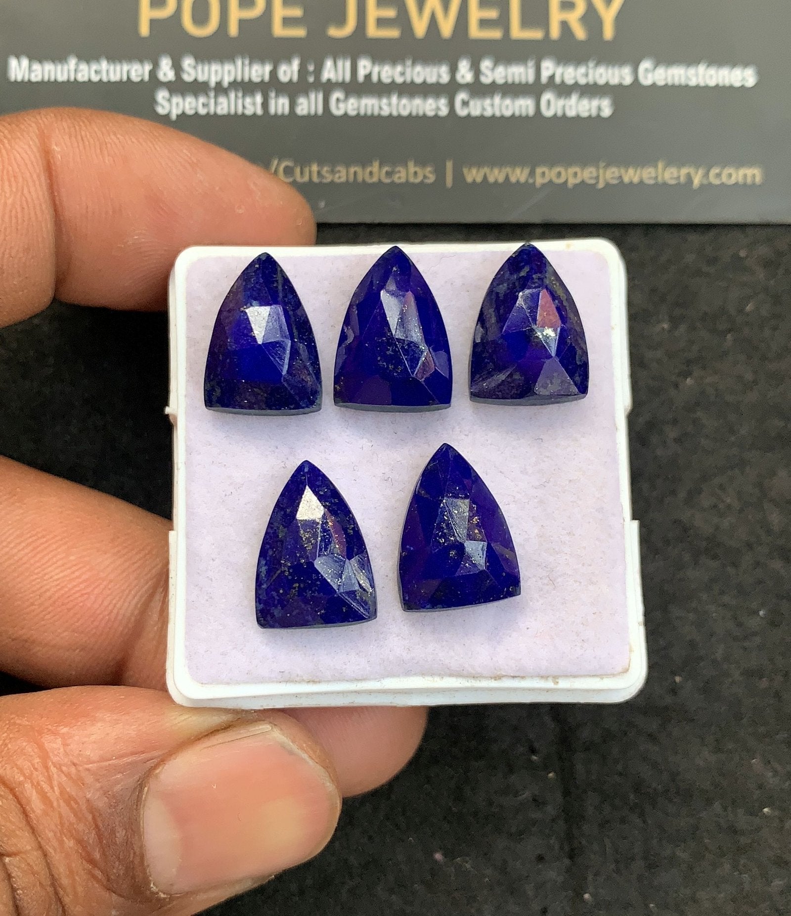 Natural Lapis Lazuli Gemstone Rose Cut Fancy Shape Cabochon High Quality Loose Gemstones For Jewelry Making 14x10 MM Size 5 Pcs V4611