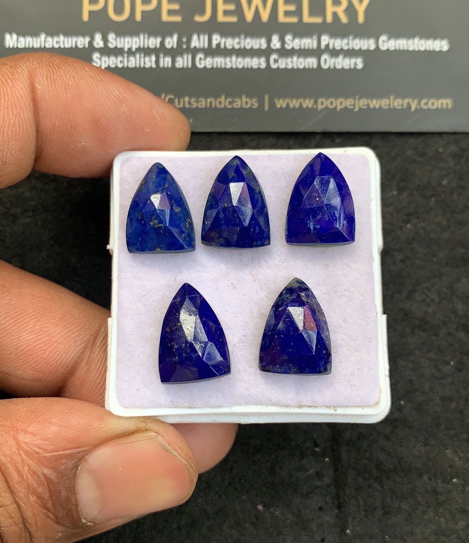 Natural Lapis Lazuli Gemstone Rose Cut Fancy Shape Cabochon High Quality Loose Gemstones For Jewelry Making 14x10 MM Size 5 Pcs V4612