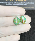Natural American Turquoise Gemstone Smooth Marquise Shape Cabochon High Quality Loose Gemstones For Jewelry Making 15x11 MM Size 1 Pair V2918