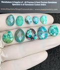Natural Tibetan Turquoise Gemstone Rose Cut Fancy Shape Cabochon High Quality Loose Gemstones For Jewelry Making 9-16 MM Size 10 Pcs V2922
