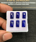 Natural Lapis Lazuli Gemstone Rose Cut Rectangle Shape Cabochon High Quality Loose Gemstones For Jewelry Making 12x6 MM Size 6 Pcs V4619