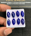 Natural Lapis Lazuli Gemstone Rose Cut Rectangle Shape Cabochon High Quality Loose Gemstones For Jewelry Making 12x7 MM Size 6 Pcs V4620