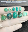Natural Tibetan Turquoise Gemstone Rose Cut Fancy Shape Cabochon High Quality Loose Gemstones For Jewelry Making 9-16 MM Size 10 Pcs V2924
