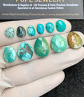 Natural Tibetan Turquoise Gemstone Rose Cut Fancy Shape Cabochon High Quality Loose Gemstones For Jewelry Making 9-17 MM Size 11 Pcs V2925