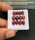Natural Garnet Gemstone Smooth Oval Shape Cabochon High Quality Loose Gemstones For Jewelry Making 7-8 MM Size 12 Pcs V4625