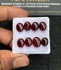 Natural Garnet Gemstone Smooth Oval Shape Cabochon High Quality Loose Gemstones For Jewelry Making 9-11 MM Size 8 Pcs V4627