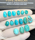 Natural Tibetan Turquoise Gemstone Smooth Mix Shape Cabochon High Quality Loose Gemstones For Jewelry Making 7-14 MM Size 15 Pcs V2934