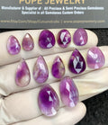 Natural Amethyst Gemstone Rose Cut Mix Shape Cabochon High Quality Loose Gemstones For Jewelry Making 12-19 MM Size 12 Pc V2938