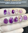 Natural Amethyst Gemstone Rose Cut Mix Shape Cabochon High Quality Loose Gemstones For Jewelry Making 8-14 MM Size 10 Pc SM24794