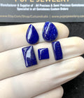 Natural Lapis Lazuli Gemstone Smooth Mix Shape Cabochon High Quality Loose Gemstones For Jewelry Making 7-15 MM Size 5 Pcs SM24799