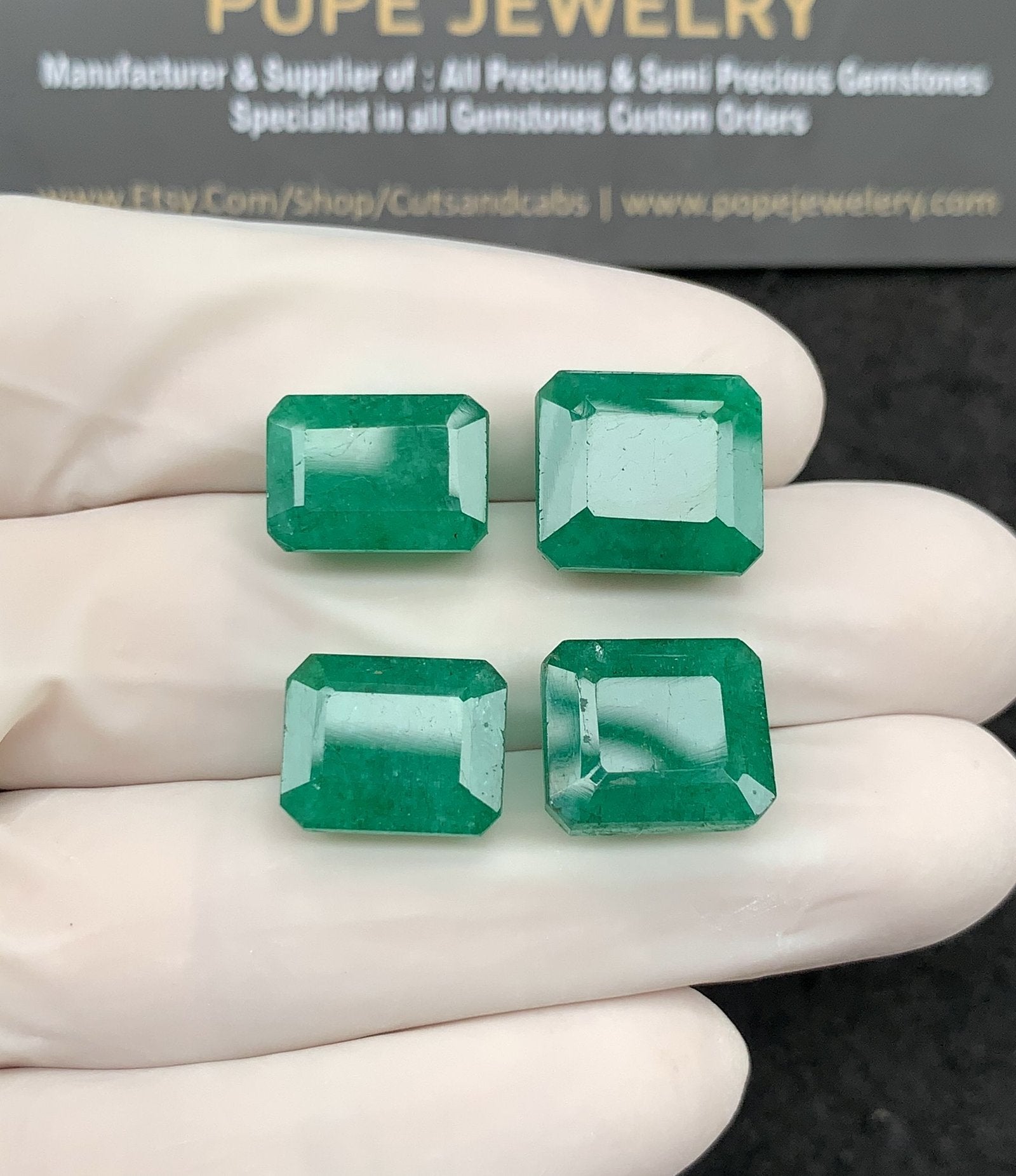 Natural Beryl Gemstone Faceted Cut Rectangle Shape High Quality Loose Gemstones For Jewelry Making 12-13 MM Size 4 Pcs SM24811