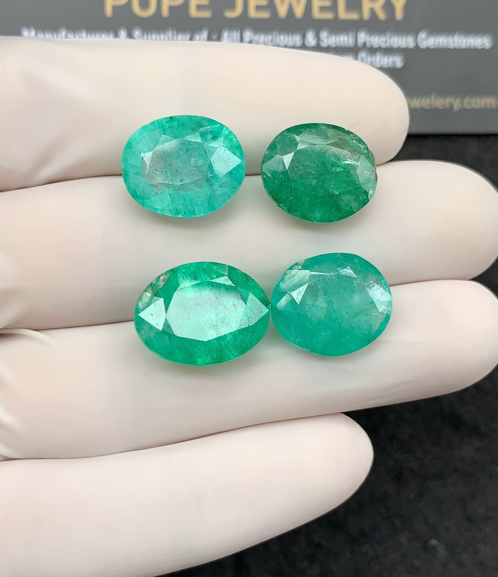 Natural Beryl Gemstone Faceted Cut Oval Shape High Quality Loose Gemstones For Jewelry Making 14-16 MM Size 4 Pcs SM24823