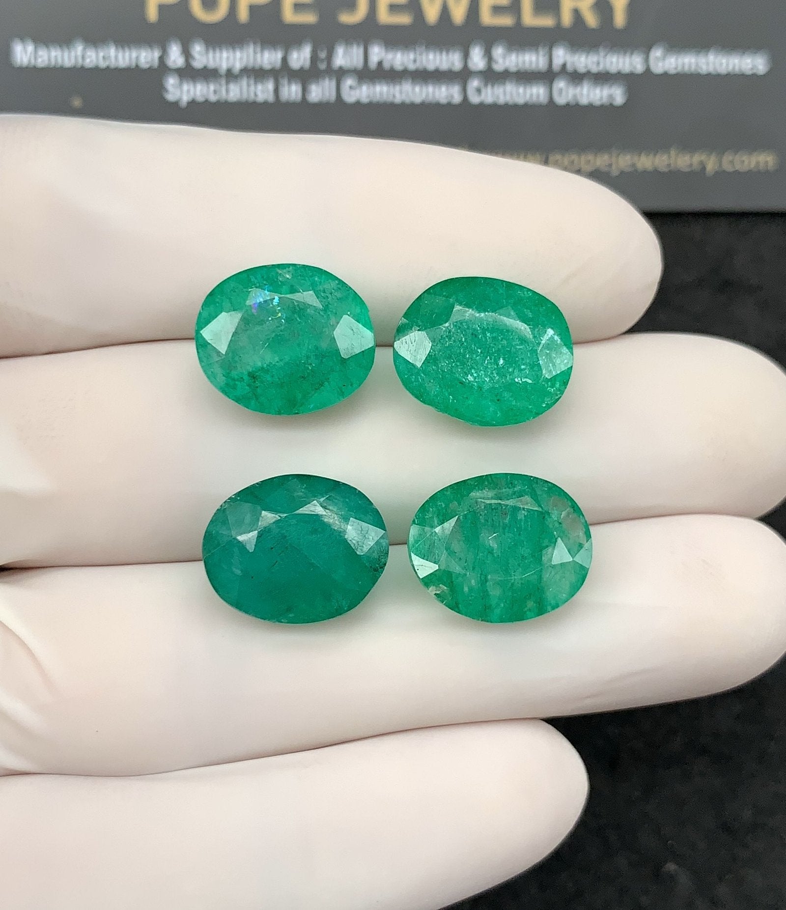 Natural Beryl Gemstone Faceted Cut Oval Shape High Quality Loose Gemstones For Jewelry Making 13-14 MM Size 4 Pcs SM24825