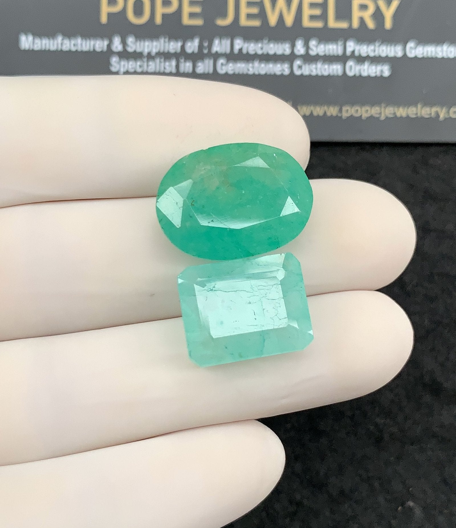Natural Beryl Gemstone Faceted Cut Mix Shape High Quality Loose Gemstones For Jewelry Making 15-19 MM Size 2 Pcs SM24838