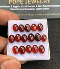Natural Garnet Gemstone Smooth Oval Shape Cabochon High Quality Loose Gemstones For Jewelry Making 7-8 MM Size 16 Pcs V4648