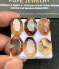 Natural Montana Agate Gemstone Step Cut Fancy Shape Cabochon High Quality Loose Gemstones For Jewelry Making 17-20 MM Size 6 Pcs V4658