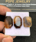Natural Montana Agate Gemstone Step Cut Mix Shape Cabochon High Quality Loose Gemstones For Jewelry Making 18-21 MM Size 3 Pcs V4660