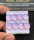 Natural Lavender Quartz Gemstone Rose Cut Cushion Shape Cabochon High Quality Loose Gemstones For Jewelry Making 10 MM Size 8 Pcs V4668