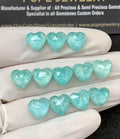 Natural Amazonite Doublet Gemstone Rose Cut Heart Shape Cabochon High Quality Loose Gemstones For Jewelry Making 10 MM Size 12 Pcs SM17569
