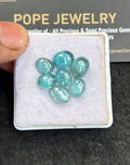 Natural Aqua Kyanite Gemstone Smooth Oval Shape Cabochon High Quality Loose Gemstones For Jewelry Making 8-6 MM Size 7 Pcs V5097