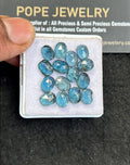 Natural Teal Green Kyanite Gemstone Rose Cut Oval Shape Cabochon High Quality Loose Gemstones For Jewelry Making 7-8 MM Size 15 Pcs V5104