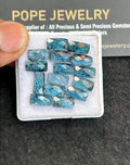 Natural Teal Green Kyanite Gemstone Rose Cut Rectangle Shape Cabochon High Quality Loose Gemstones For Jewelry Making 10x5 MM Size 15 Pcs V5107