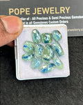 Natural Bi Color Kyanite Gemstone Rose Cut Mix Shape Cabochon High Quality Loose Gemstones For Jewelry Making 6-13 MM Size 12 Pcs V5109