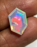 Natural Ethiopian Opal Gemstone Faceted Cut Hexagon Shape High Quality Loose Gemstones For Jewelry Making 14x9x5 MM Size SM24886