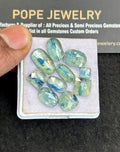 Natural Bi Color Kyanite Gemstone Rose Cut Mix Shape Cabochon High Quality Loose Gemstones For Jewelry Making 5-15 MM Size 10 Pcs V5112