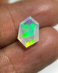 Natural Ethiopian Opal Gemstone Faceted Cut Hexagon Shape High Quality Loose Gemstones For Jewelry Making 11x7x4 MM Size SM24889