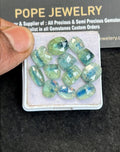 Natural Bi Color Kyanite Gemstone Rose Cut Mix Shape Cabochon High Quality Loose Gemstones For Jewelry Making 7-11 MM Size 12 Pcs V5113