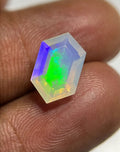 Natural Ethiopian Opal Gemstone Faceted Cut Hexagon Shape High Quality Loose Gemstones For Jewelry Making 12x7x5 MM Size SM24895