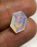 Natural Ethiopian Opal Gemstone Faceted Cut Hexagon Shape High Quality Loose Gemstones For Jewelry Making 12x9x4 MM Size SM24897