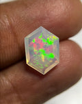 Natural Ethiopian Opal Gemstone Faceted Cut Hexagon Shape High Quality Loose Gemstones For Jewelry Making 12x8x5 MM Size SM24898