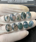 Natural Moss Agate Gemstone Smooth Oval Shape Cabochon High Quality Loose Gemstones For Jewelry Making 14x10 MM Size 10 Pcs SM24859