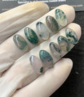 Natural Moss Agate Gemstone Smooth Oval Shape Cabochon High Quality Loose Gemstones For Jewelry Making 15x8 MM Size 10 Pcs SM24862