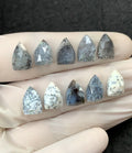Natural Dendrite Opal Gemstone Rose Cut Fancy Shape Cabochon High Quality Loose Gemstones For Jewelry Making 11-12 MM Size 10 Pcs V2518