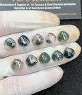 Natural Moss Agate Gemstone Smooth Heart Shape Cabochon High Quality Loose Gemstones For Jewelry Making 10 MM Size 10 Pc V2963
