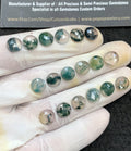 Natural Moss Agate Gemstone Rose Cut Round Shape Cabochon High Quality Loose Gemstones For Jewelry Making 8 MM Size 18 Pc V2966